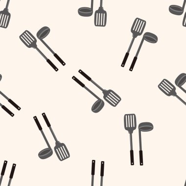 mutfak eşyaları spatula, karikatür Dikişsiz desen arka plan