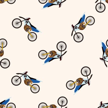 ulaşım motor, karikatür Dikişsiz desen arka plan