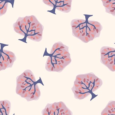 ağaç, karikatür Dikişsiz desen arka plan