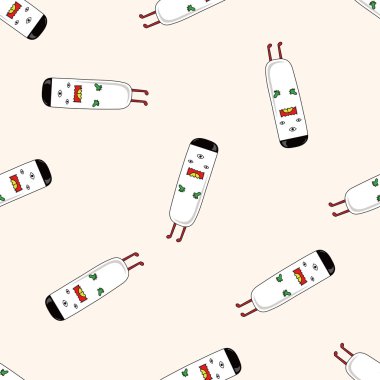 canavar çizgi film, çizgi film Dikişsiz desen arka plan