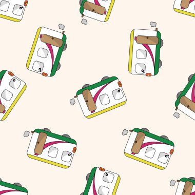 ulaşım Araba, çizgi film Dikişsiz desen arka plan