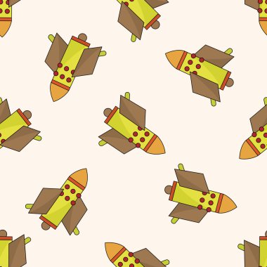 Uzay gemisi, karikatür Dikişsiz desen arka plan