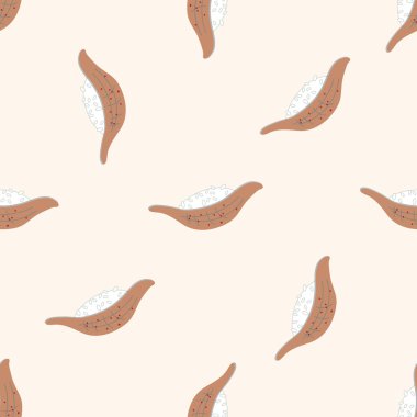 Japon yemekleri sashimi, karikatür Dikişsiz desen arka plan