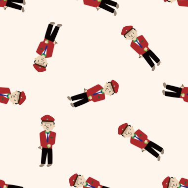 Tren Kaptan, karikatür Dikişsiz desen arka plan