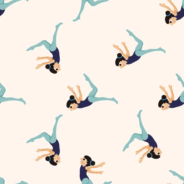 Tänzer, Cartoon nahtlose Muster Hintergrund — Stockvektor