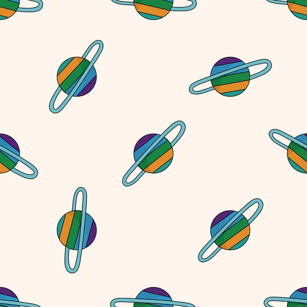 Space planet , cartoon seamless pattern background — Stock Vector