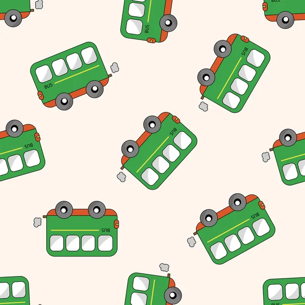 Transport Auto, Cartoon nahtlose Muster Hintergrund — Stockvektor