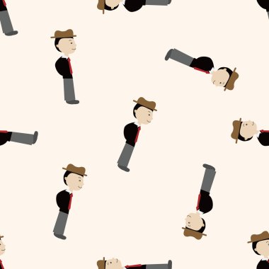 mafya, karikatür Dikişsiz desen arka plan