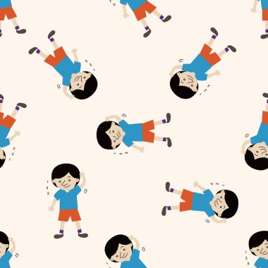 Fitness Eğitmeni, karikatür Dikişsiz desen arka plan