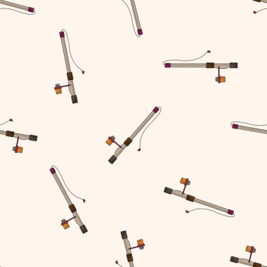 balıkçılık çubuklar, karikatür Dikişsiz desen arka plan