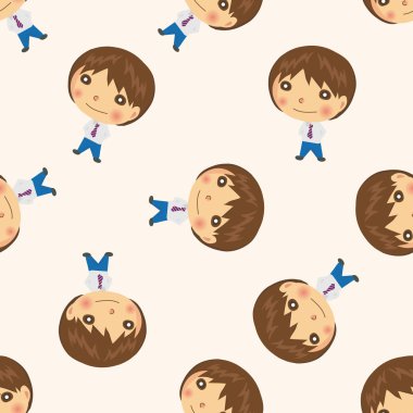 iş insanlar karakter, karikatür Dikişsiz desen arka plan