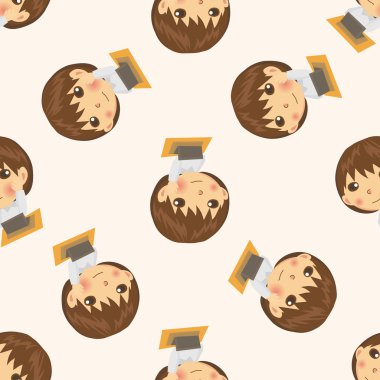 iş insanlar karakter, karikatür Dikişsiz desen arka plan