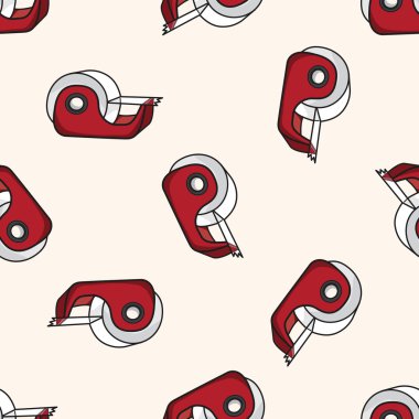 Kırtasiye bant dağıtıcı, karikatür Dikişsiz desen arka plan