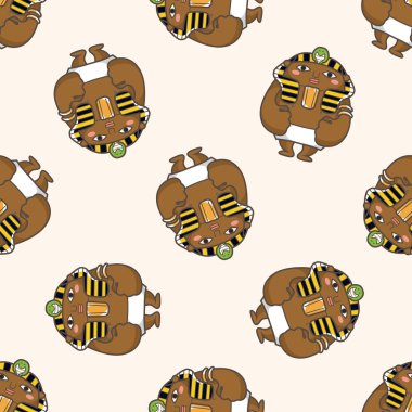 kişinin karakteri, karikatür Dikişsiz desen arka plan