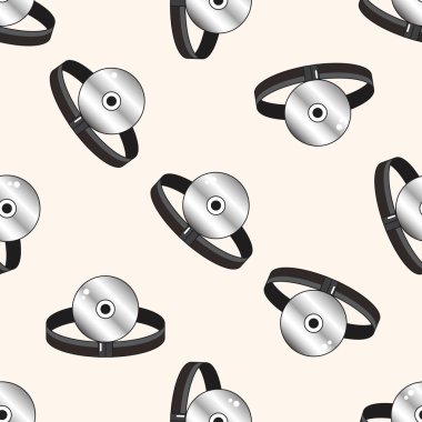 Hastane Tema stetoskop, karikatür Dikişsiz desen arka plan