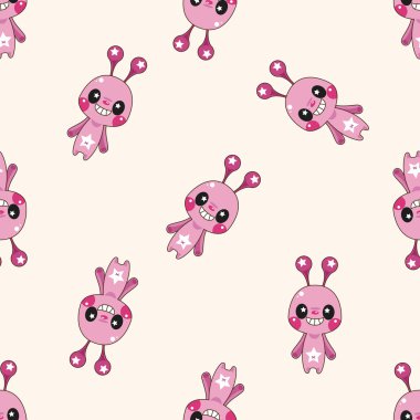 canavar çizgi film vecotr,, çizgi film Dikişsiz desen arka plan