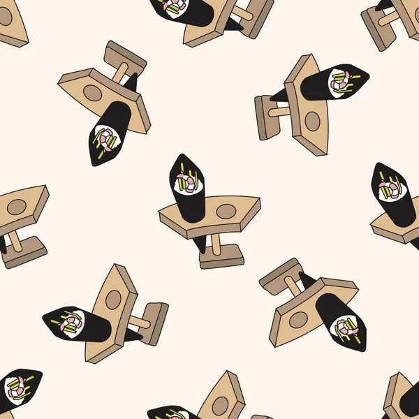 Japon yemekleri, karikatür Dikişsiz desen arka plan