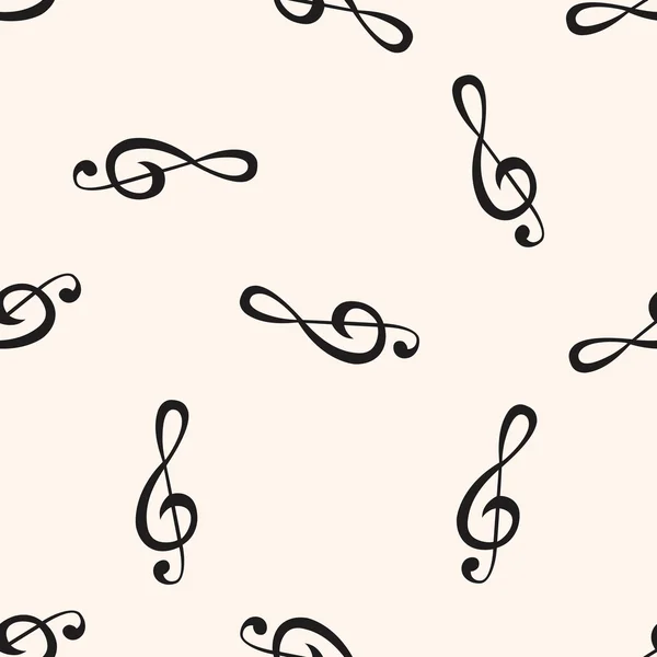 Music note , cartoon seamless pattern background — Stock Vector