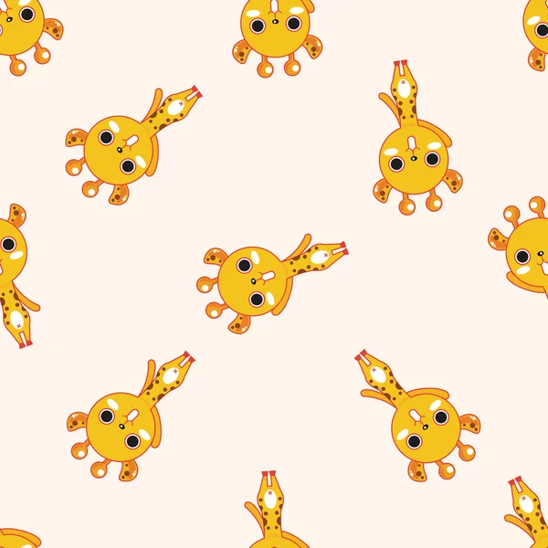 Animal giraffe cartoon , cartoon seamless pattern background — Stock Vector