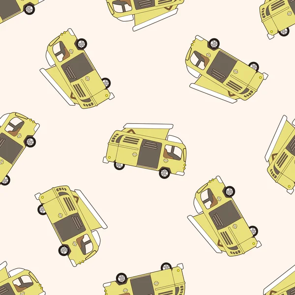 Transportation car , cartoon seamless pattern background — Stock Vector