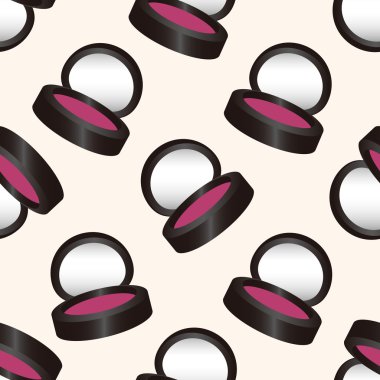 Kozmetik, karikatür Dikişsiz desen arka plan