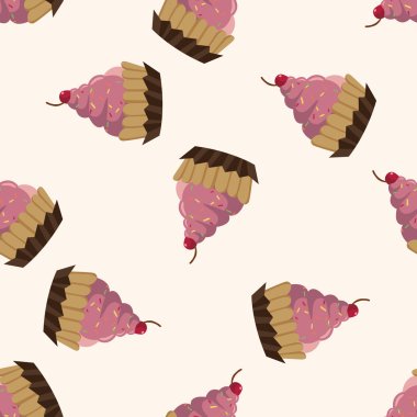 kek 10, karikatür Dikişsiz desen arka plan dekorasyon