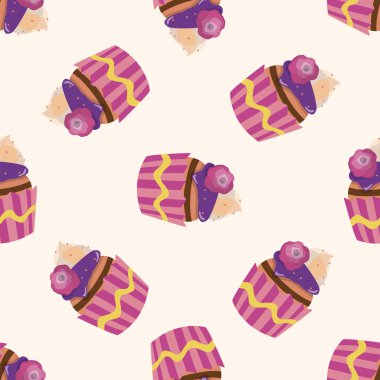 kek 10, karikatür Dikişsiz desen arka plan dekorasyon