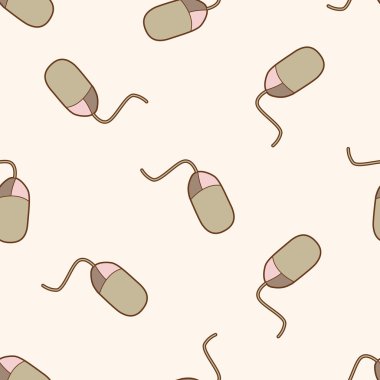 Masaüstü simgesi, karikatür Dikişsiz desen arka plan bilgisayar ilgili