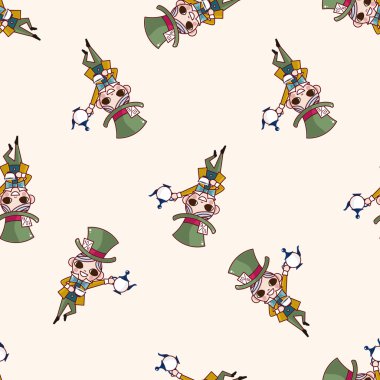 Alice Harikalar Diyarında, karikatür Dikişsiz desen arka plan