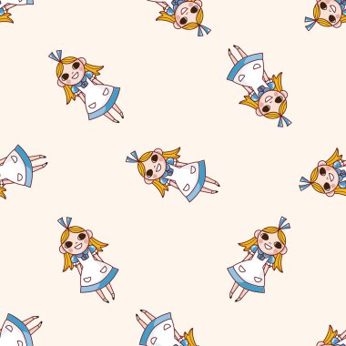 Alice Harikalar Diyarında, karikatür Dikişsiz desen arka plan
