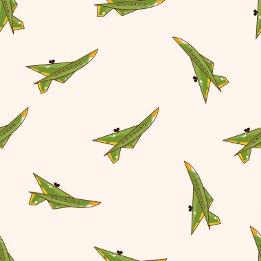Uçak, karikatür Dikişsiz desen arka plan