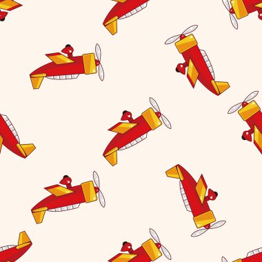 Uçak, karikatür Dikişsiz desen arka plan