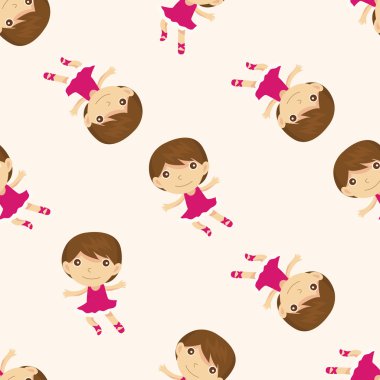 dansçı, karikatür Dikişsiz desen arka plan