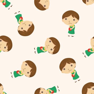 basketbol oyuncusu, karikatür Dikişsiz desen arka plan