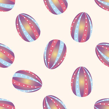 Paskalya boyama yumurta, karikatür Dikişsiz desen arka plan