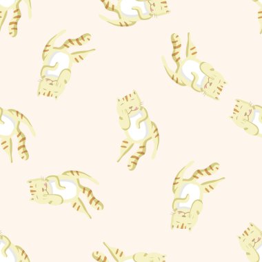 hayvan kedi çizgi film, çizgi film Dikişsiz desen arka plan