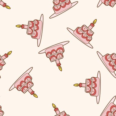 pasta, çizgi film Dikişsiz desen arka plan