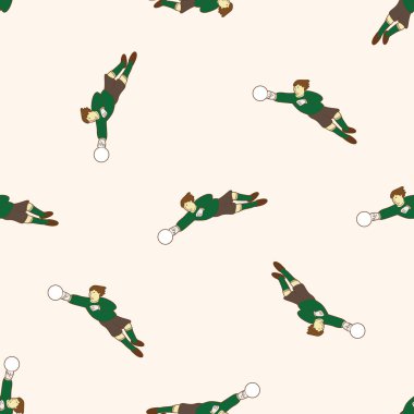 Spor futbol oyuncusu, karikatür Dikişsiz desen arka plan