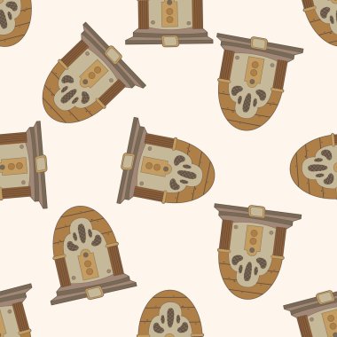 radyo, karikatür Dikişsiz desen arka plan