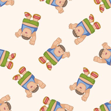 çocuk, karikatür Dikişsiz desen arka plan