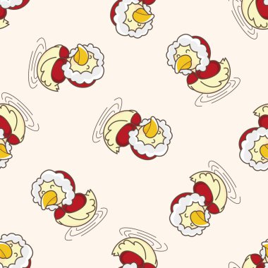 hayvan ördek kış çizgi film, çizgi film Dikişsiz desen arka plan