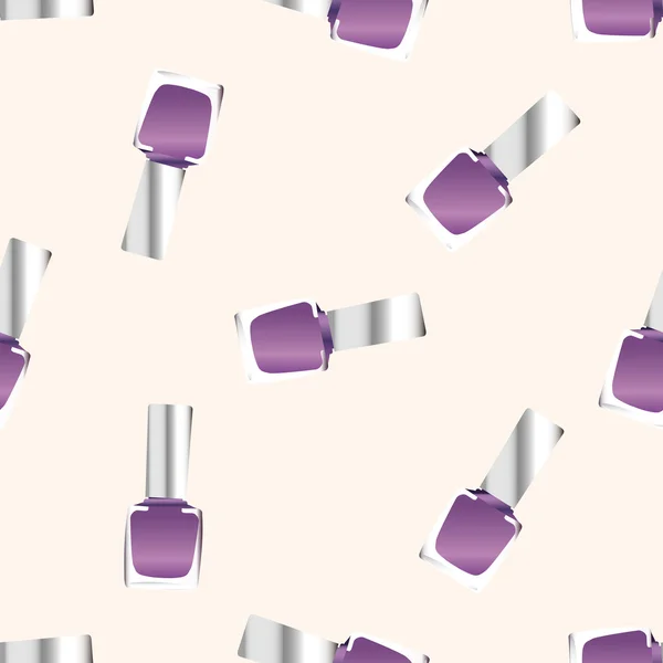 Esmalte de uñas, dibujos animados sin costura patrón de fondo — Archivo Imágenes Vectoriales