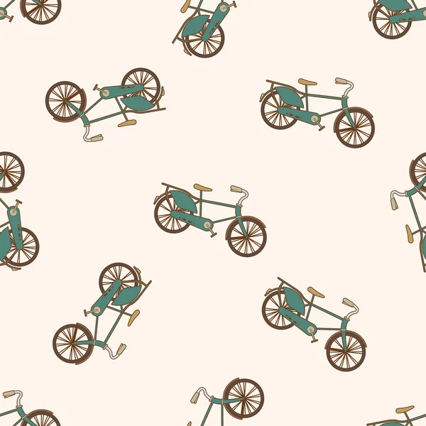 Transportation bike , cartoon seamless pattern background — Stock Vector