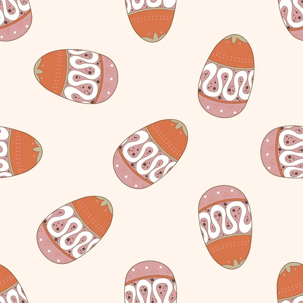 Paskalya boyama yumurta, karikatür Dikişsiz desen arka plan