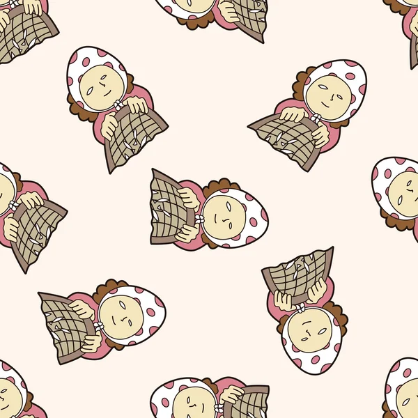 balıkçı çizgi film, çizgi film Dikişsiz desen arka plan