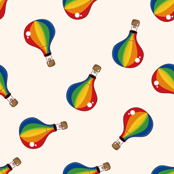 hot air ballon , cartoon seamless pattern background