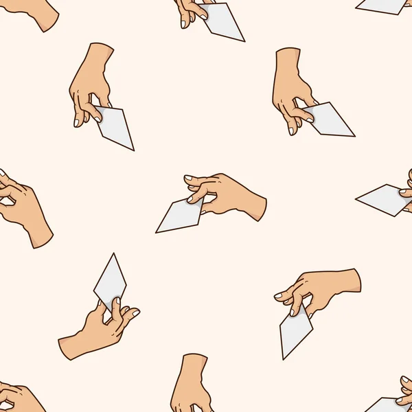 Papel de mano, dibujos animados sin costura patrón de fondo — Archivo Imágenes Vectoriales