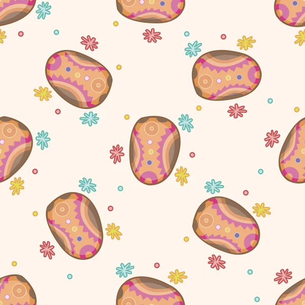 Paskalya boyama yumurta, karikatür Dikişsiz desen arka plan