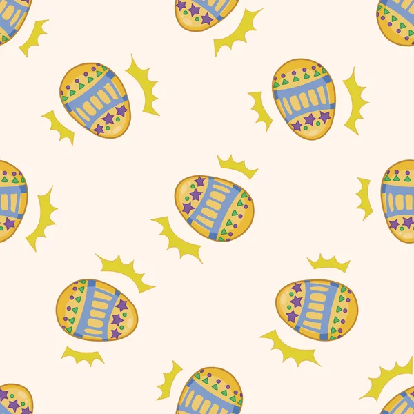 Easter painting egg , cartoon seamless pattern background — Stock Vector