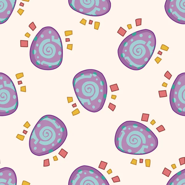 Pâques peinture oeuf, dessin animé fond de motif sans couture — Image vectorielle